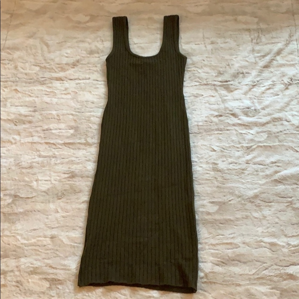 Olive green dress